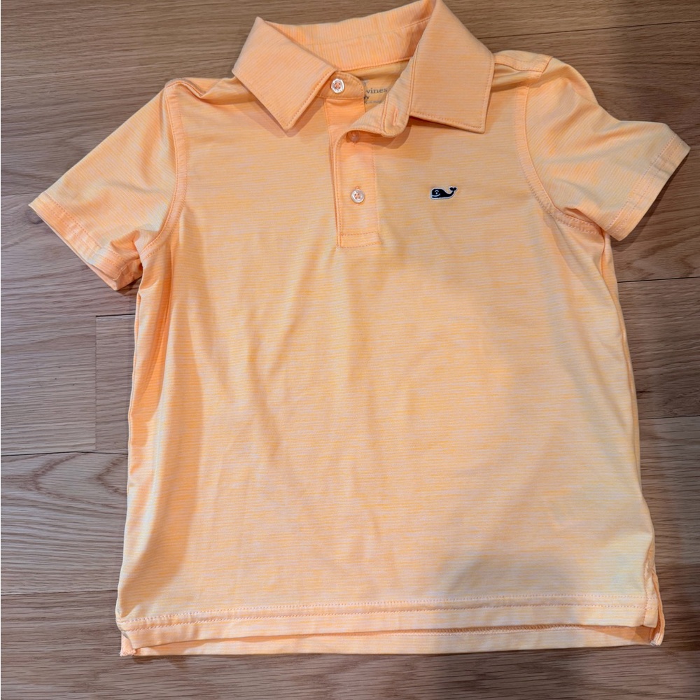 Vineyard Vines Boys' Orange Sankaty Polo